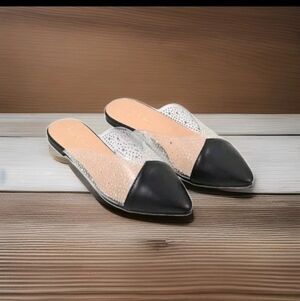 Nicole Miller Black Rhinestone Mules size 6 New in Manufacture Seal- NWT